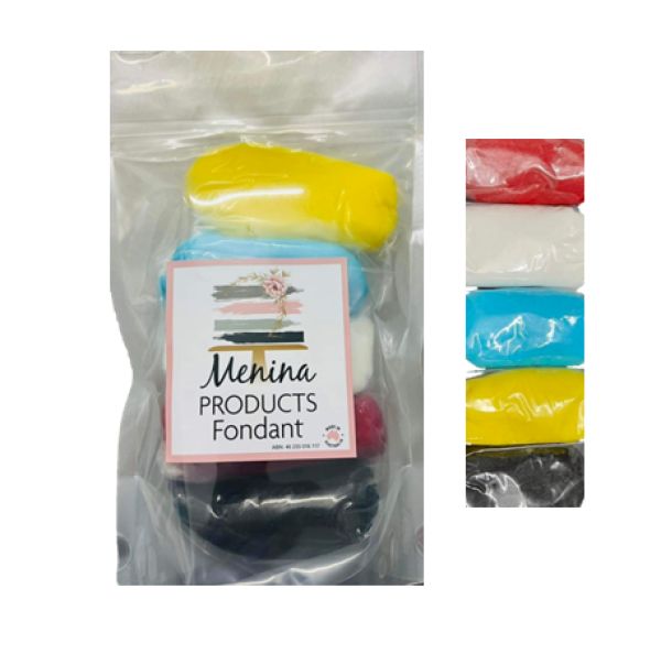 Icing Multipack Fondant Mixed Colours 5 x 100g  Menina Products