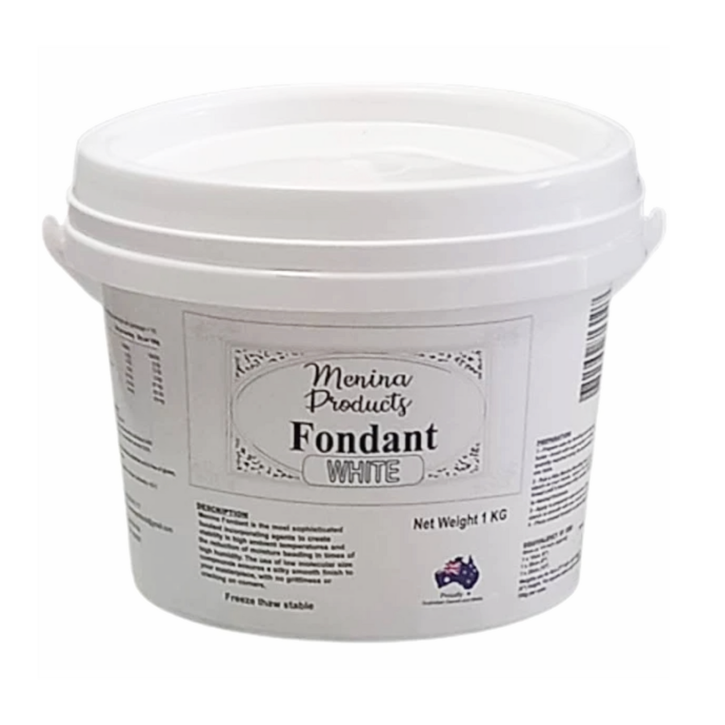 Icing 1kg Fondant White Menina Products